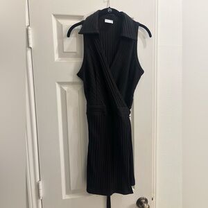 Chic Black Sleeveless Midi Dress